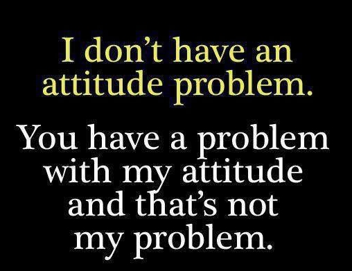 i dont have an attitude problem
