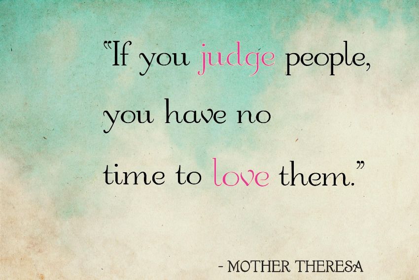 if you judge people