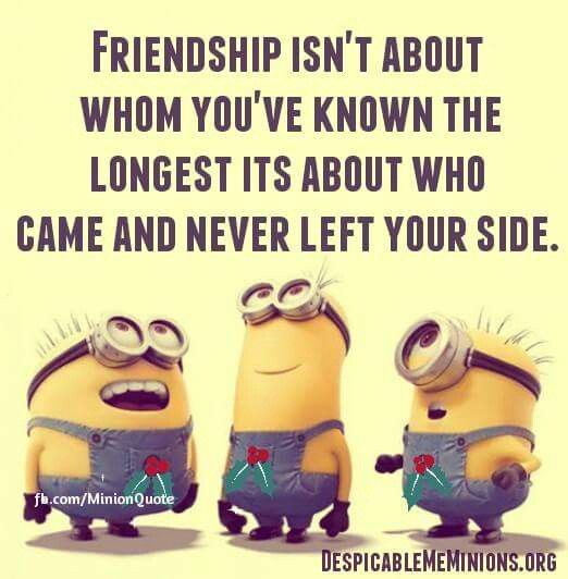 friends on your side Funny Minions Friendship Quotes