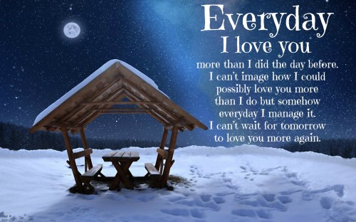 Everyday i love you - cute good night love quotes