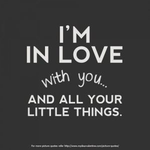 Im in love with you and all your little things - Heart Touching Love Quotes for Him from Her