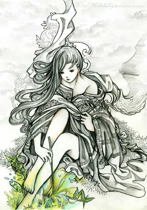 12-anime-drawing-Painting-a-green-world