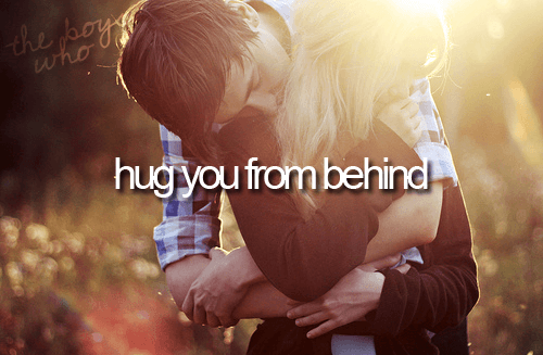 hug you from behind Romantic Whatsapp Profile DP 