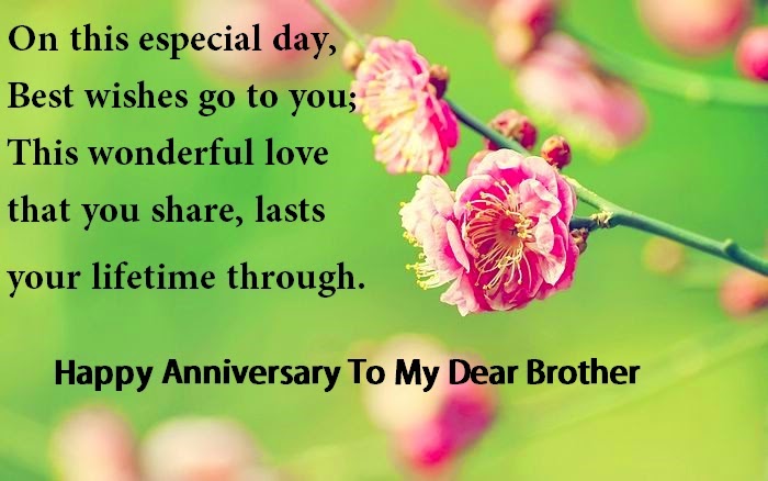 happy anniversary wishes for brother